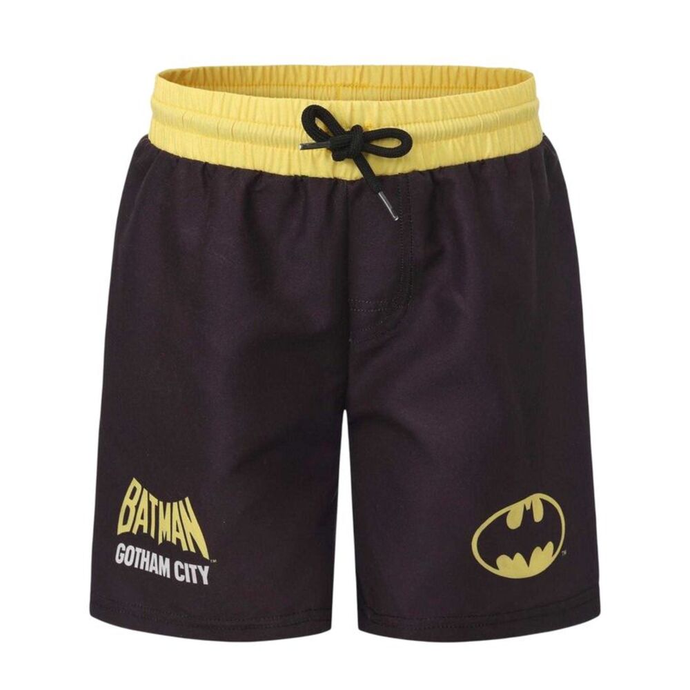 Batman Childrens/Kids Polyester Swim Shorts / Black/Yellow